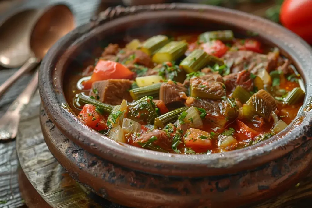 Konya usulü kuzu etli bamya