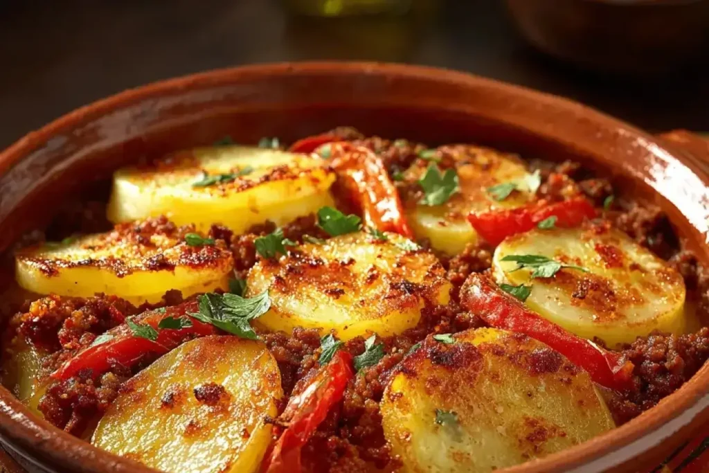 Kıymalı ve patatesli fırın yemeği, geleneksel tat