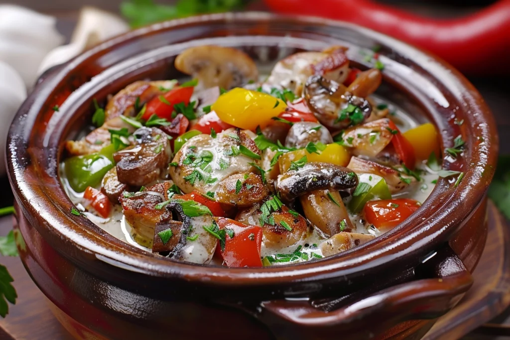 Kremalı mantarlı tavuk yemeği, pratik ve lezzetli